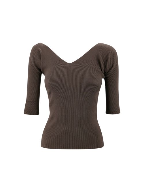 Maglia Oceano in filato di viscosa Cioccolato WEEKEND MAX MARA | 2525366031600006